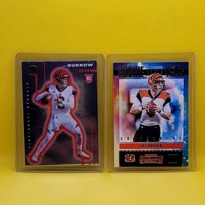 (2) Joe Burrow Rookie cards Bengals Star